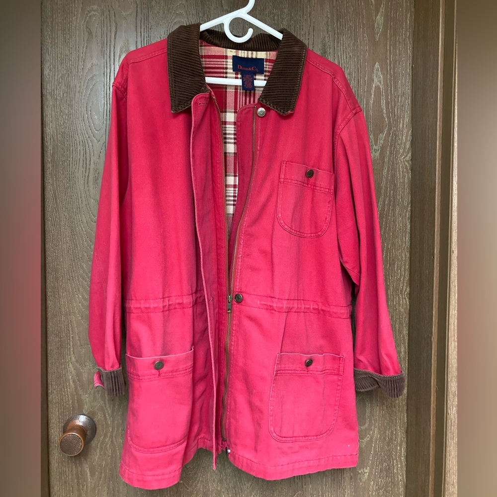 Barn Jacket Denim&Co, Size Large.